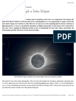 How To Photograph A Solar Eclipse