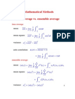 Ensemble Average and Time Average