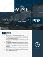 Ficha Técnica ASME API 650 Diseño y Construcción de Tanques de Almacenamiento