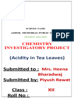 Acidity of Tea Leaves