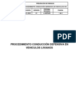 PT - 0014 Procedimiento Conducción Vehiculos Livianos