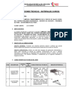 ESPECIFICACIONES MATERIALES Varios