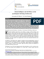 Impact of Emotional Intelligence and Self-Efficacy On The Psychological Well-Being of Adolescents