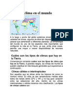 Tipos de Clima en El Mundo