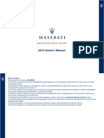 Maserati Grandturismo Sport Owner's Manual