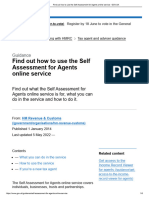 Find Out How To Use The Self Assessment For Agents Online Service - GOV - UK