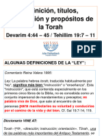 Definición, Títulos, Descripción y Propósitos de La Torah