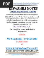 Kis Grade 8 JSS Simplified Notes