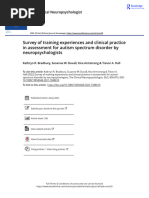 Adbury Survey of Training Experiences and Clinical Practice in Assessment For Autism Spectrum Disorder by Neuropsychologists