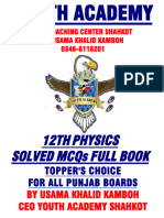 12th PHYSICS Full Book Solved MCQs by Youth Academy 0346-6116201 Backup