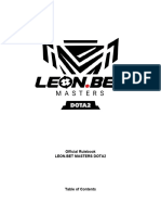 LEON - BET MASTERS DOTA2 - Official Rulebook