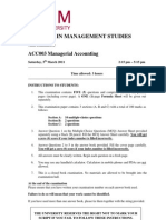 Diploma in Management Studies: ACC003 Managerial Accounting