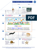 Worksheet Science Grade 4 Invertebrates Animals Without Backbones 1 Unlocked