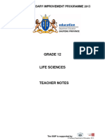 Life Sciences Teacher Notes Gauteng Province