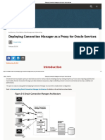 Deploying Connection Manager As A Proxy For Oracle Services