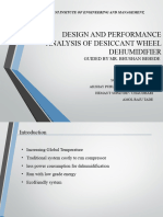 Design & Performance Analysis of Desiccant Wheel Dehumidifier1