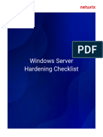 Windows Server Hardening Checklist