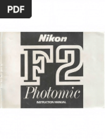 Nikon F2 Photomic Instruction Manual - Text