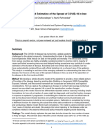 Simulation-Based Estimation of The Spread of COVID-19 in Iran