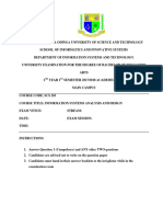 Information Systems Analysis and Design