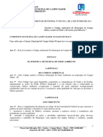 Codigo Municipal Ambiental - Projeto de Lei 017-2011