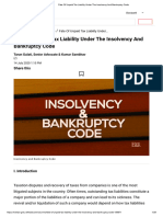 Fate of Unpaid Tax Liability Under The Insolvency and Bankruptcy Code - LiveLaw (July 2020)