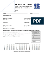 Kertas Peperiksaan Percubaan STPM Sem 1 Biology