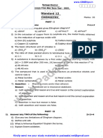 12th Chemistry EM 1st Mid Term Exam 2023 Original Question Paper Thenkasi District English Medium PDF Download