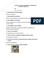 Cuestionario de Atm para Aspirantes A Agentes de Control Municipal