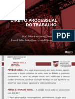 Aula 07 - Direito Processual Do Trabalho - Petição Inicial e Defesa Do Reclamado