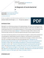 Clinical Features and Diagnosis of Acute Bacterial Meningitis in Adults