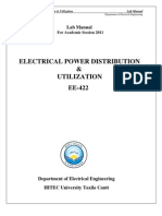 Electrical Power Distribution & Utilization: Lab Manual