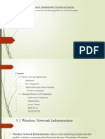 Wireless Network Infrastructure and Emerging Wireless LAN Technologies