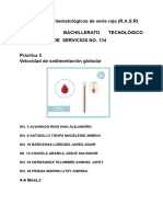 Práctica Velocidad de Sedimentación Globular