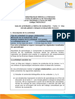 Guia Tarea 4 - Actividades y Rúbrica de Evaluación - Tarea 4 - Una Mirada Global e Integral Al Desarrollo Humano