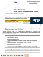 Actividades Primera Sesión 4 de Enero