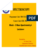 CHE-504 Lecture 4 Basics of Mass Spectrometery by Dr. Charu C. Pant