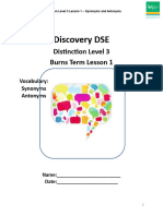 Discovery DSE - Distinction - Level 3 - Lesson 1