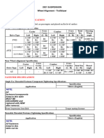SUSPENSION Wheel Alignment