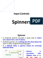 Input Controls Spinners