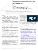 Structural Performance of Exterior Windows, Doors, Skylights and Curtain Walls by Uniform Static Air Pressure Difference