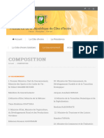 COMPOSITION - Présidence de La République de Côte D'ivoire