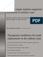 Anterior Single Implant-Supported Restoration in Esthetic Zone