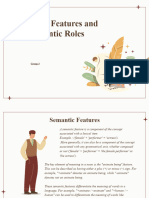 Semantic Features & Semantic Roles (Group 3)