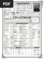 Call of Cthulhu - Masks of Nyarlathotep - Pregen - Pranit Singh Dhillon