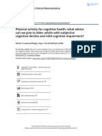 Physical Activity For Cognitive Health What Advice Can We Give To Older Adults With Subjective Cognitive Decline and Mild Cognitive Impairment