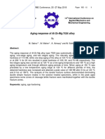 Aging Response of Al-Zn-Mg 7020 Alloy