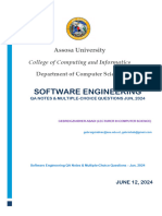 Software Engineering QAs Notes and MCQs I