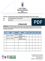 Attendance Sheet DTOT MATATAG Grade 4