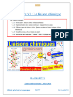 Chapitre VI La Liaison Chimique L1 (2023-2024)